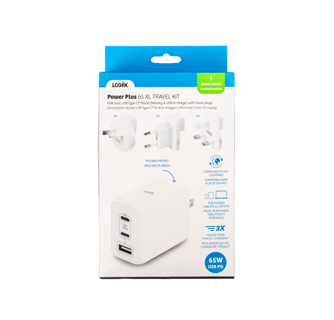 LOGiiX | Power Plus 65 XL - Travel Kit 65W - White | LGX-13586