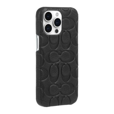 Coach | Leather Slim Wrap Signature C Case iPhone 15 Pro Max - Black Emboss | 15-12461