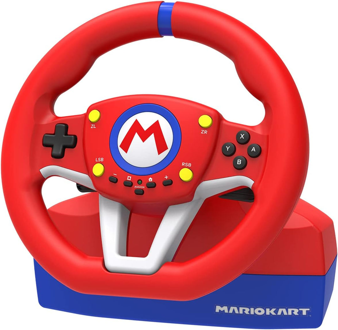 Hori | Racing Wheel Pro Mini w/ Pedals Controller for Nintendo Switch - Mario Kart Red  |