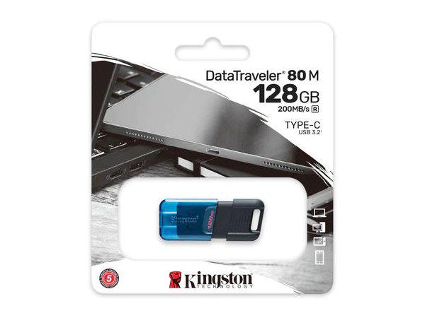 Kingston | 128GB DataTraveler 200MB/S USB-C 3.2 GEN1 | DT80M/128GBCR