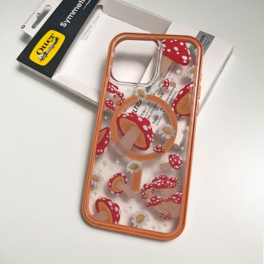 Otterbox | Symmetry w/ MagSafe Clear Series Case iPhone 15 Pro - Orange (Fungi) | 15-11555