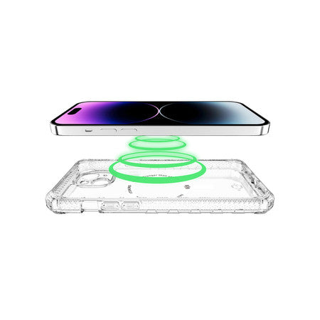 //// Itskins | Supreme_R Clear MagSafe Case iPhone 15 Plus - Transparent White Print | 120-7398