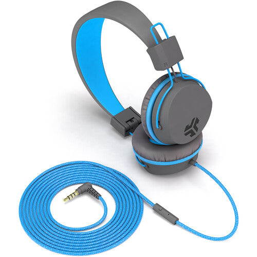 JLab | JBuddies Studio Kids Wired Over Ear Headphones - Blue/Gray | 106-1340