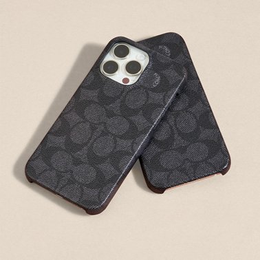 COACH iPhoneケース　iPhone15用 Coach Signature Canvas Two Piece Detachable Wallet Folio iPhone 15