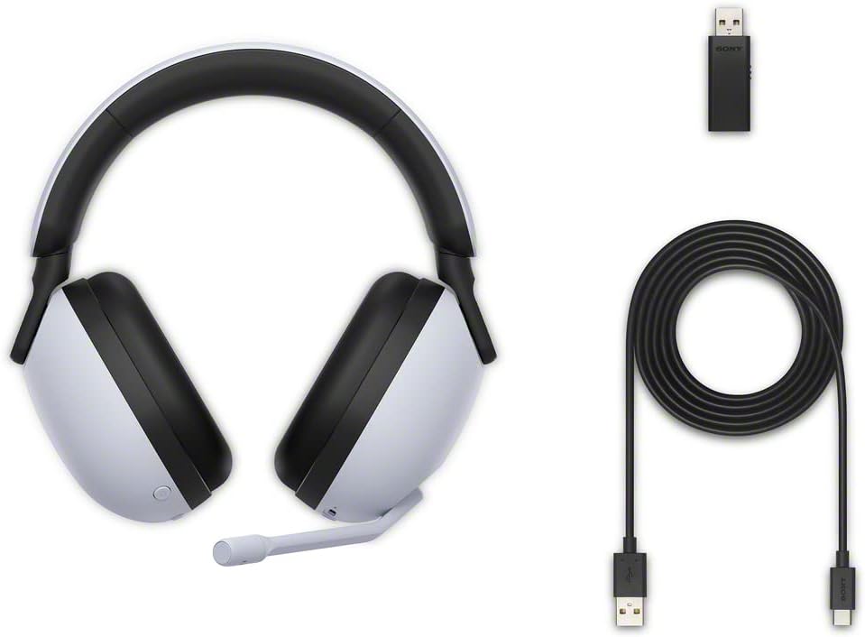 Sony | INZONE H9 Wireless Over-Ear Gaming Headset with 7.1 Surround Sound For PC, PS5 & Mobile - White | WHG900N/W.WHITE