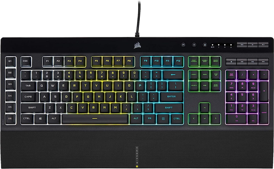 Corsair | Gaming K55 RGB Keyboard, Backlit RGB LED, 6 Marco Keys | CH-9206015-NA