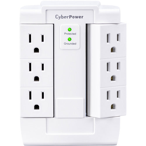 CyberPower | Essential Series 6-Outlets 125V Home/Office Surge Protector Brown Box | CSB600WS
