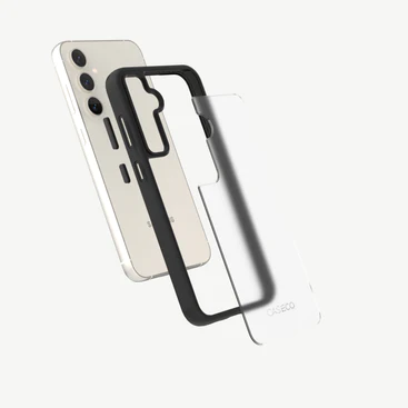 Caseco | Fremont Grip Frost Design Case Samsung Galaxy S23 FE - Clear/Black | C21B7-01