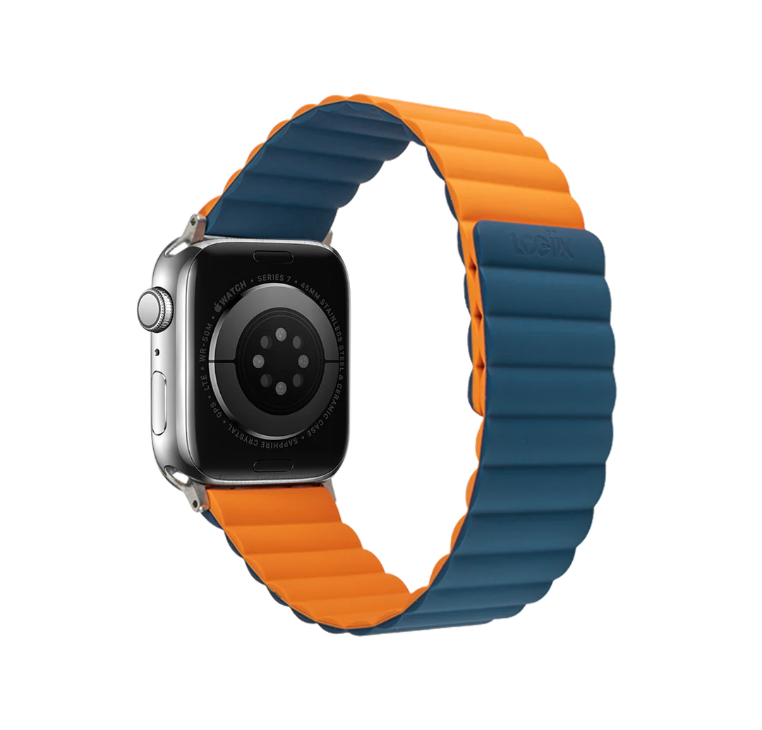 LOGiiX | Vibrance Link Apple Watch Band 42/44/45mm - Navy/Orange | LGX-13498