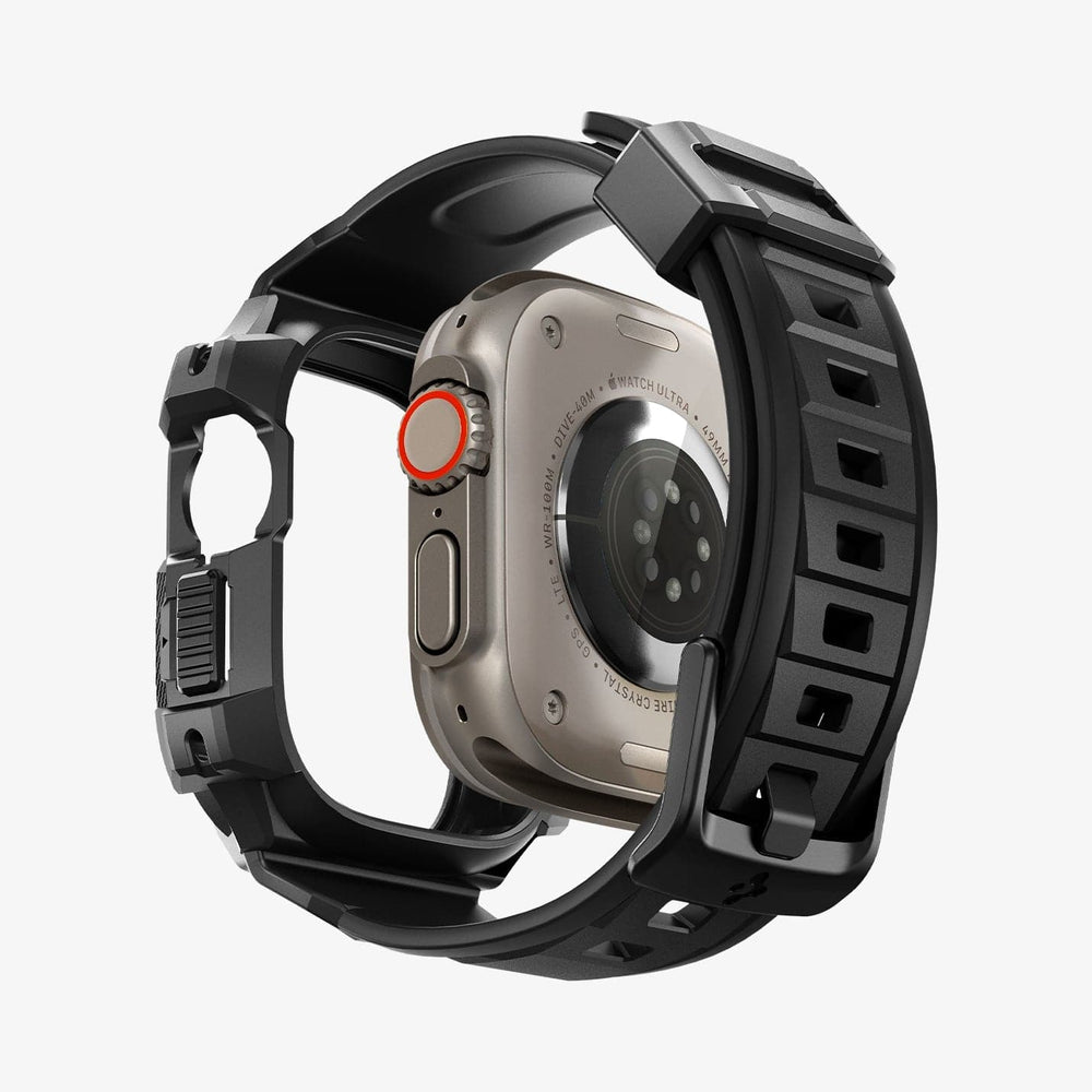 Spigen | Rugged Armor Pro Case and Strap for Apple Watch Ultra (49mm) - Black | SGPACS05460