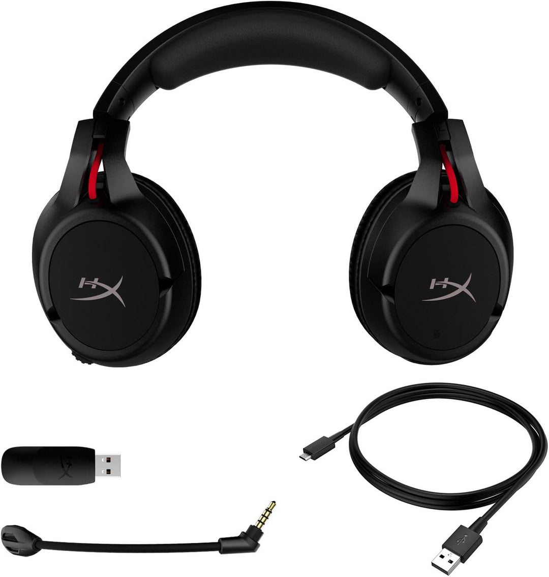 SO HyperX Cloud Flight Over-Ear Sound Isolating RF Wireless Gaming Headset - Black/Red | HX-HSCF-BK/AM