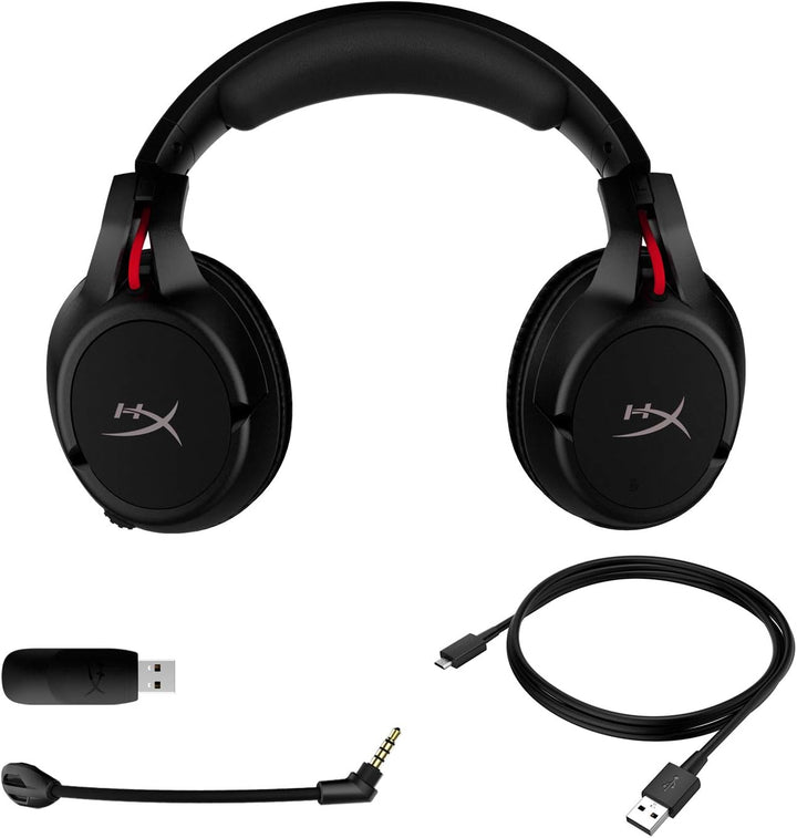 SO HyperX Cloud Flight Over-Ear Sound Isolating RF Wireless Gaming Headset - Black/Red | HX-HSCF-BK/AM