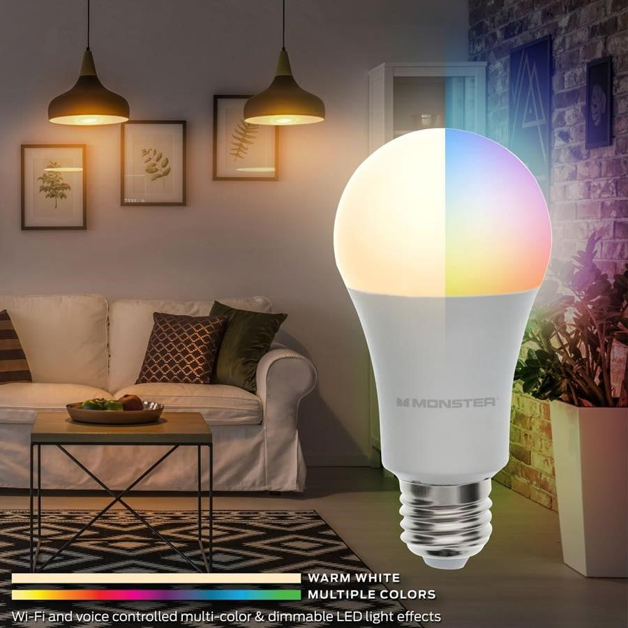 //// Monster | Illuminessence A19 Bulb - RGB & Warm White | MLB71051CAN