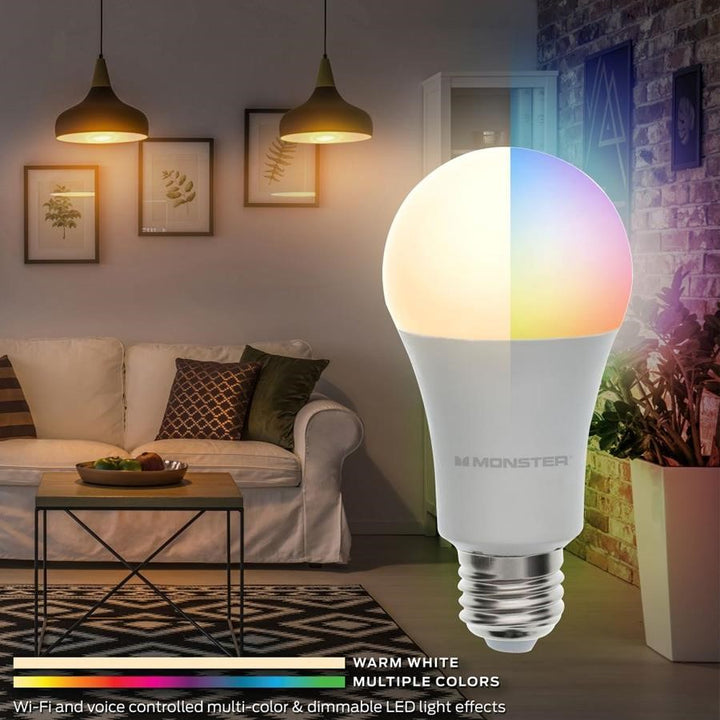 //// Monster | Illuminessence A19 Bulb - RGB & Warm White | MLB71051CAN