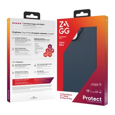 ZAGG GEAR4 | Manhattan Snap Case  iPhone 15/14 Plus - Navy | 15-11728