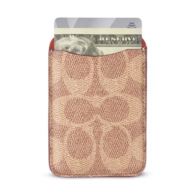 COACH | Universal Signature C Magnetic Cardholder - Tan | 15-14208