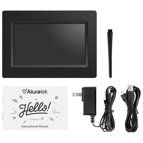 Aluratek | Digital Photo Frame 7" Wi-Fi - Black | AWDMPF107F