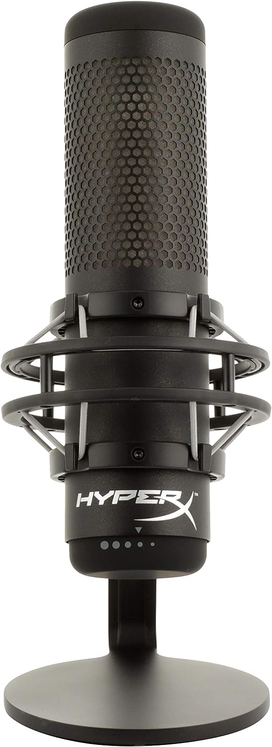 HyperX | QuadCast S - USB-C Microphone (Black-Grey) - RGB Lighting