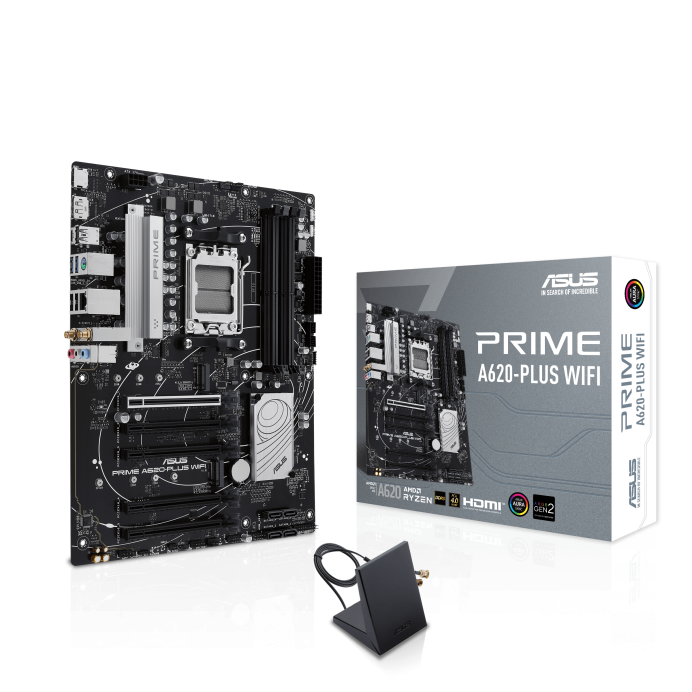 ASUS | MB PRIME A620-PLUS WIFI A620 AM5 Max.192GB DDR5 ATX Retail | PRIME A620-PLUS WIFI