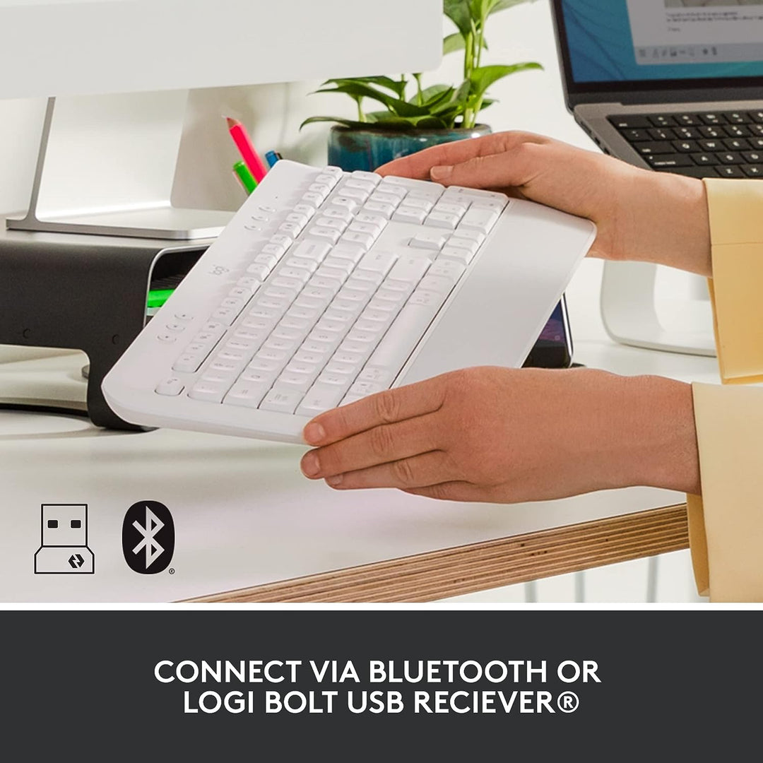 Logitech | K650 Wireless Bluetooth Keyboard - Off-White | 920-010962