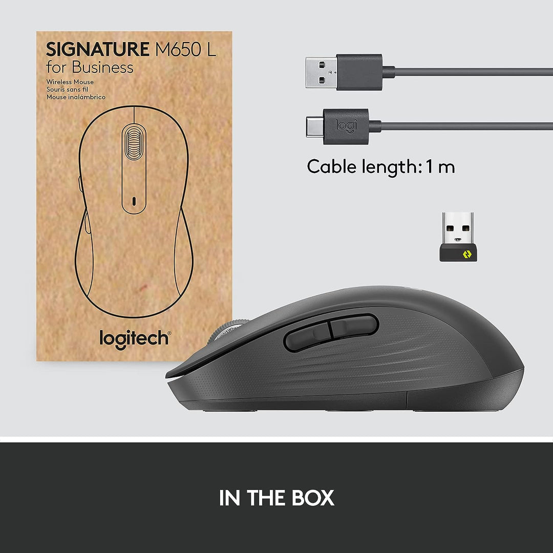 Logitech | M650L Signature Series Mouse For Business - Graphite | 910-006346