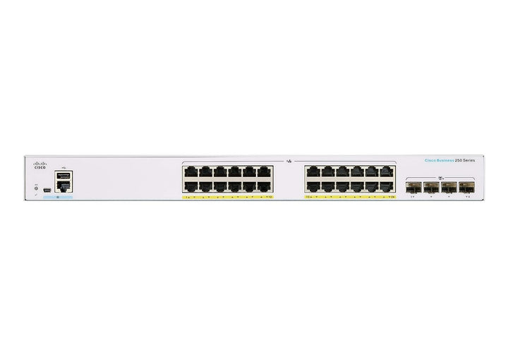 Cisco | 24-Port Business 250 Series PoE Smart Switch | CBS250-24P-4X-NA