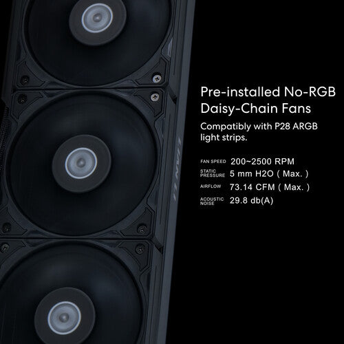 Lian-Li | HydroShift LCD 360S AIO Cooler - Black | HSLCD36SB