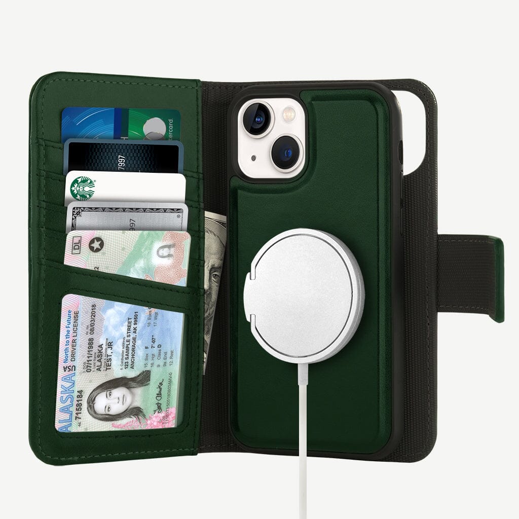 Caseco | 5th Ave MagSafe Wallet Case iPhone 15 - Green | C31B1-10