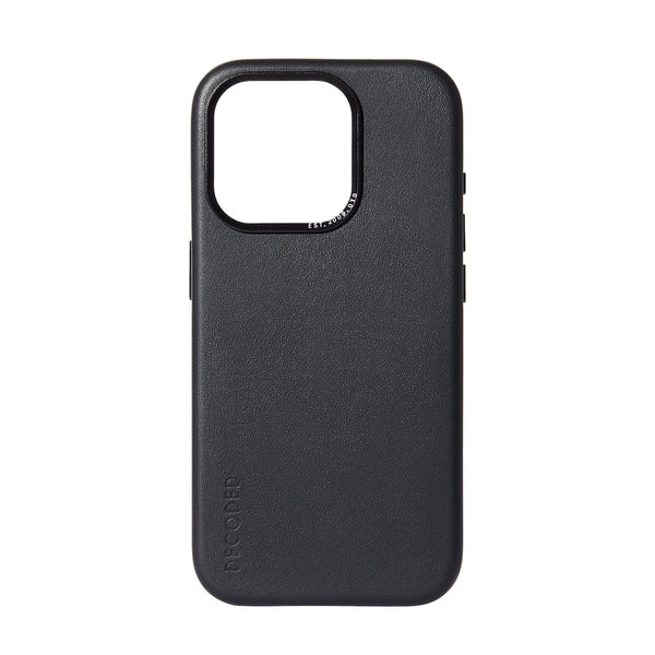 //// Decoded | Leather Backcover for iPhone 15 Pro - Black | DC-D24IPO15PBC1BK