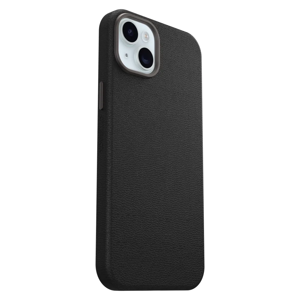 Otterbox | Symmetry Cactus Leather w/MagSafe case  iPhone 15 Plus - Black (Noir Ash) | 15-12622