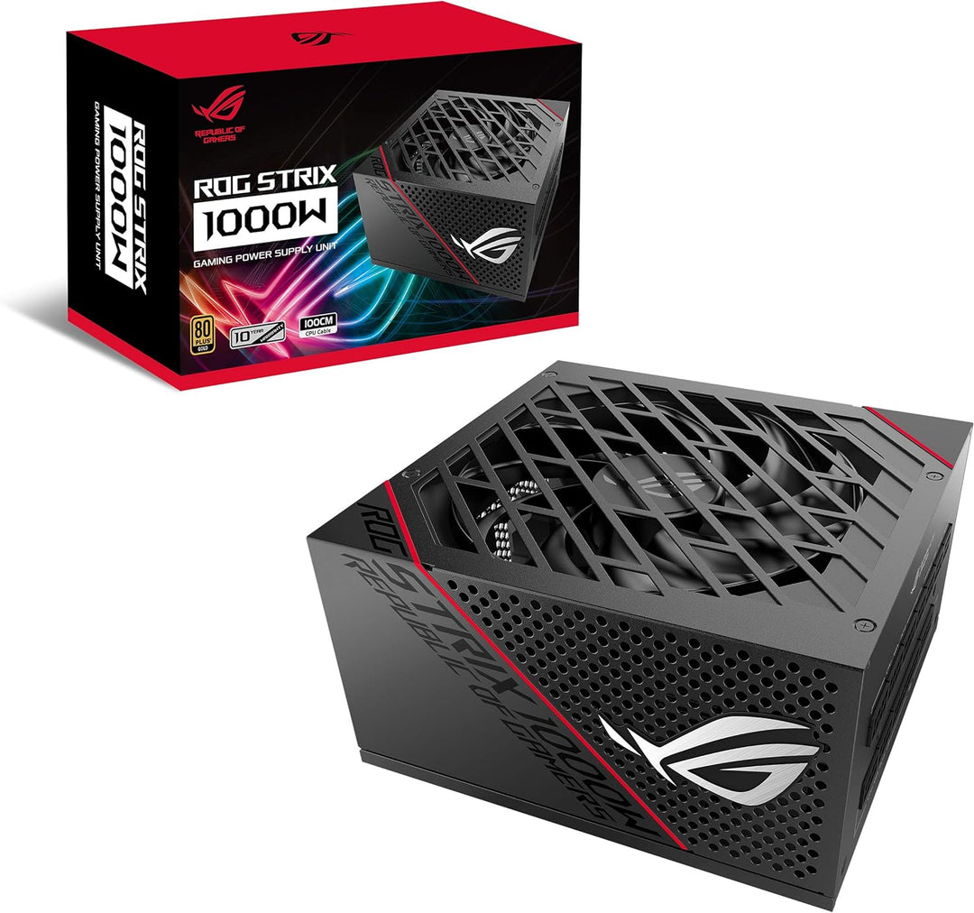 Asus | Power Supply ROG Strix 1000W ATX 80+ Gold Fully Modular w/ 0dB Axiel Fan | ROG-STRIX-1000G