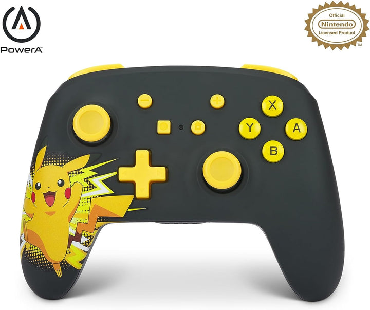 PowerA | Wireless Controller for Nintendo Switch - Ecstatic Pikachu Black | NSGP0016-01