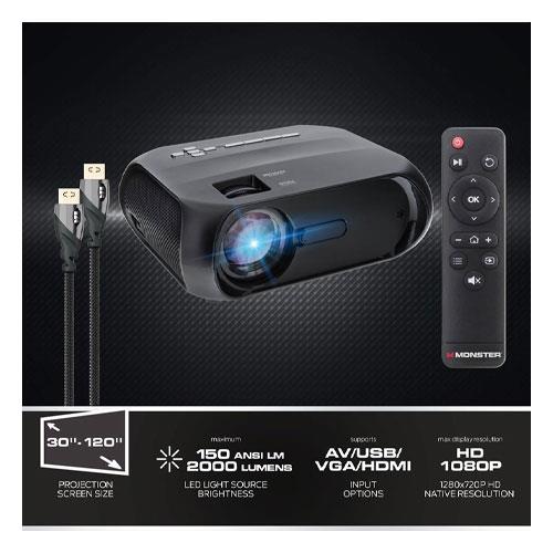 //// Monster | Image Pro 720p / 1080p Projector 6000 Lumens | MHV11051CAN