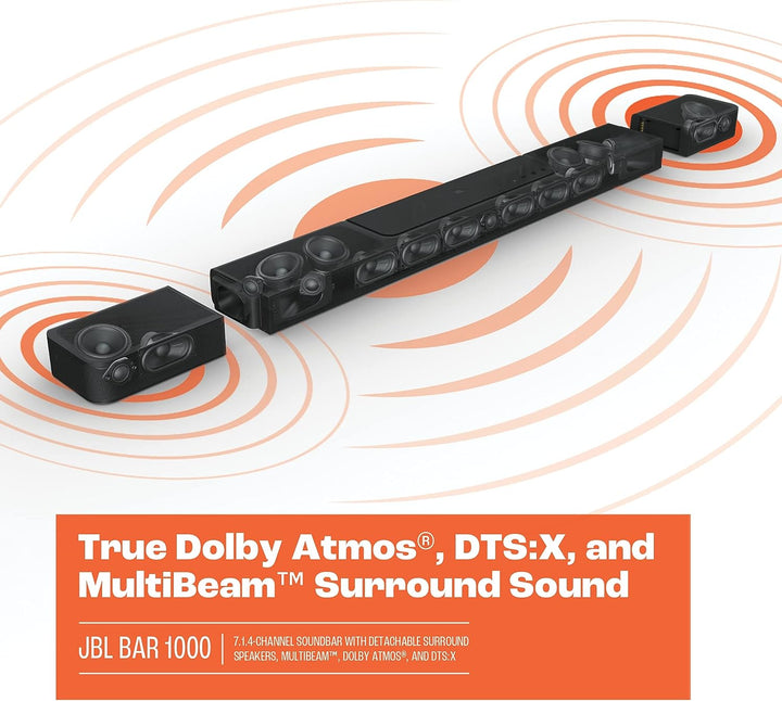 JBL | Bar 1000 Sound Bar w/ Detachable Surround Speakers | JBLBAR1000PROBLKAM