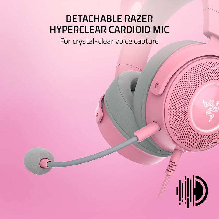 Razer | Kraken Kitty Edition V2 Pro Wired RGB Gaming Headset With Interchangeable Ears - Quartz |  RZ04-04510200-R