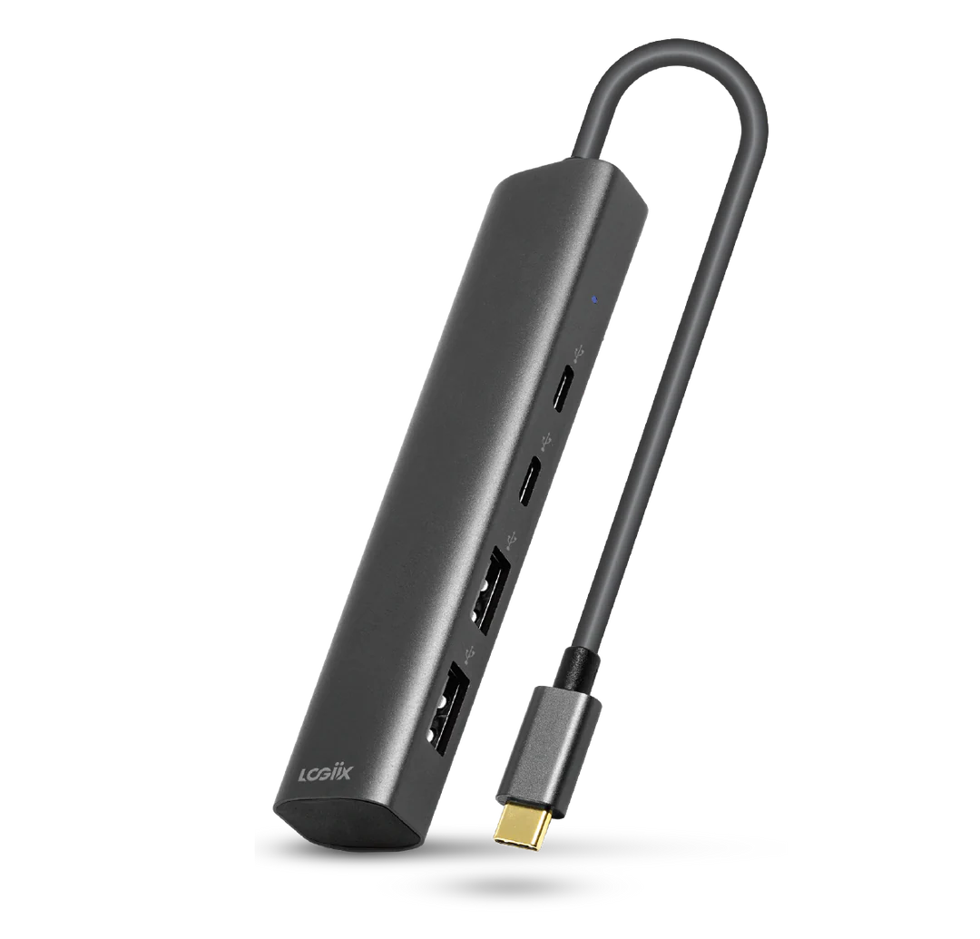 LOGiiX | Multiport Slim Hub - USB-C to 2x USB-A - Graphite Grey | LGX-13541