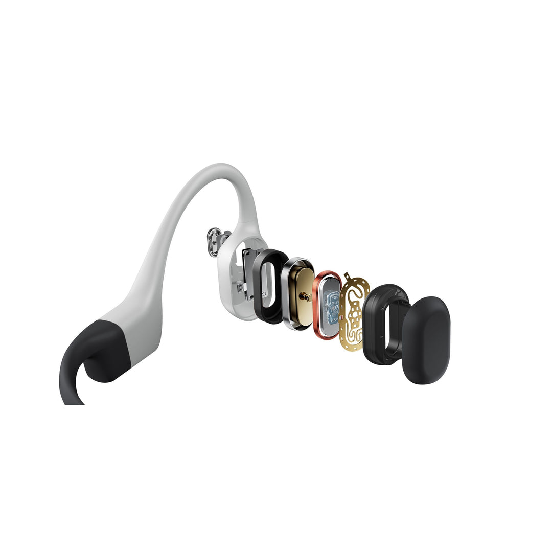 Shokz | OpenSwim Pro Bone Conduction Waterproof Open-Ear Bluetooth Headphones 32GB MP3 - White | S710-ST-WT-CA-326
