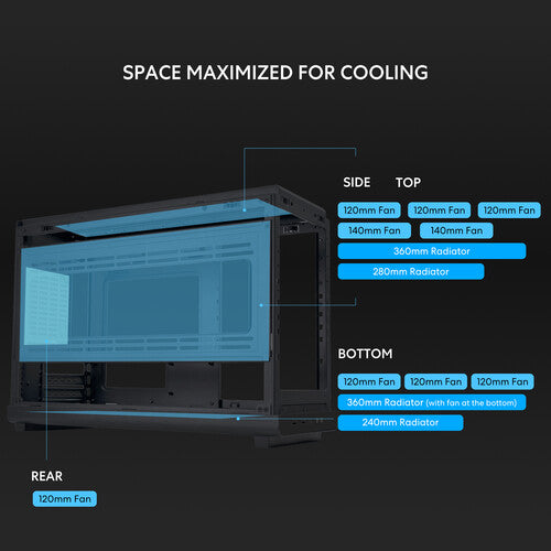 Lian-LI | CS Front Panel Mini Tower MicroATX Chassis - Black Wood | A3-MATX-WD BLACK