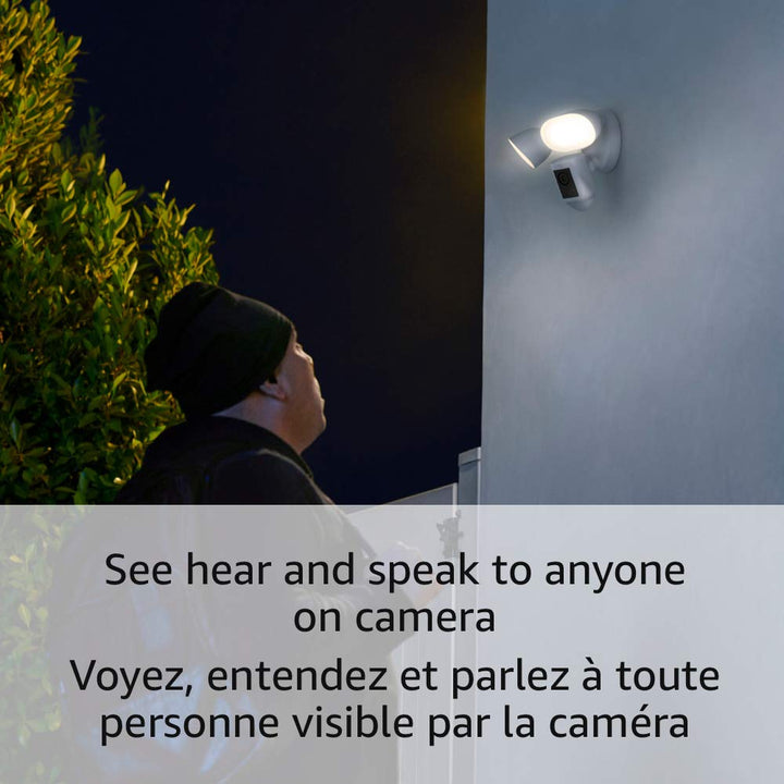Ring | Floodlight Cam Pro Wired Outdoor 1080p HD IP Camera - White | B08FCWHG98