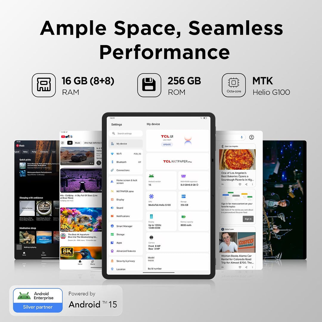 TCL | Nxtpaper 11 Plus 256GB - Black | 9469X2-2AOFUS11