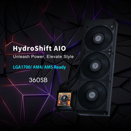Lian-Li | HydroShift LCD 360S AIO Cooler - Black | HSLCD36SB