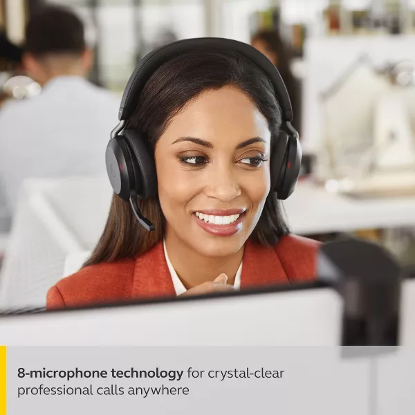 Jabra | Evolve2 75 UC Noise-Canceling Wireless Headset w/ Stand, USB-A |  27599-989-989