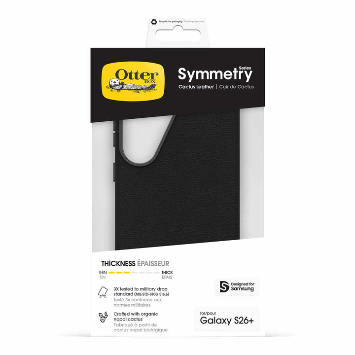 OtterBox | Symmetry Cactus Leather for Samsung Galaxy S26+ - Noir Ash | 77-000239