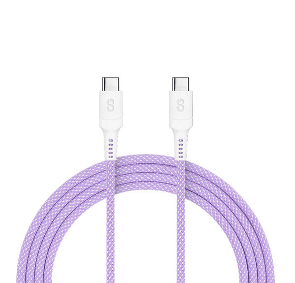 LOGiiX | Vibrance Connect  Cable USB-C to USB-C 1.5M / 5FT/ 100W - Purple | LGX-13534