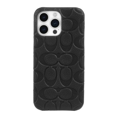 Coach | Leather Slim Wrap Signature C Case iPhone 15 Pro Max - Black Emboss | 15-12461