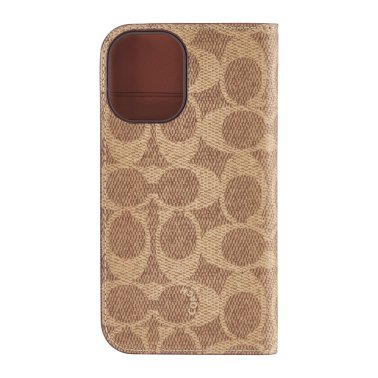 Coach | Folio Signature C Case iPhone 16 - Tan | 15-13358
