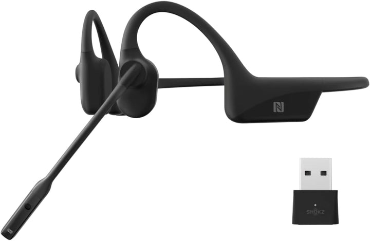 Shokz | OpenComm2 UC Bluetooth Headset With Boom Mic & USB-C Dongle - Black | C110-AA-BK-CA-153
