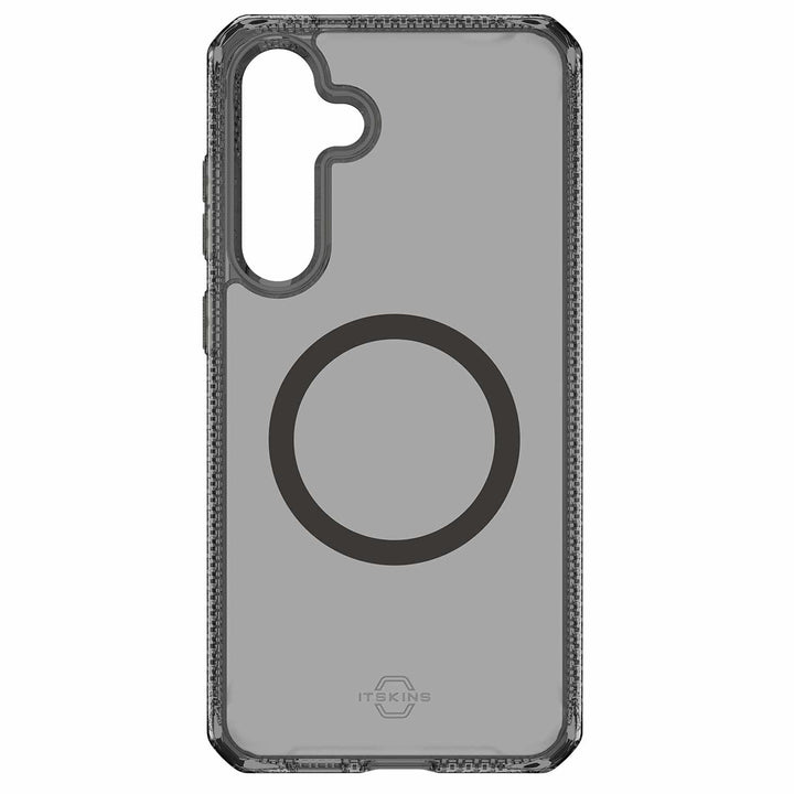//// ITSKINS | Hybrid_R Vapor Case Compatible w/MagSafe for Samsung Galaxy S25 - Smoke | 120-9155
