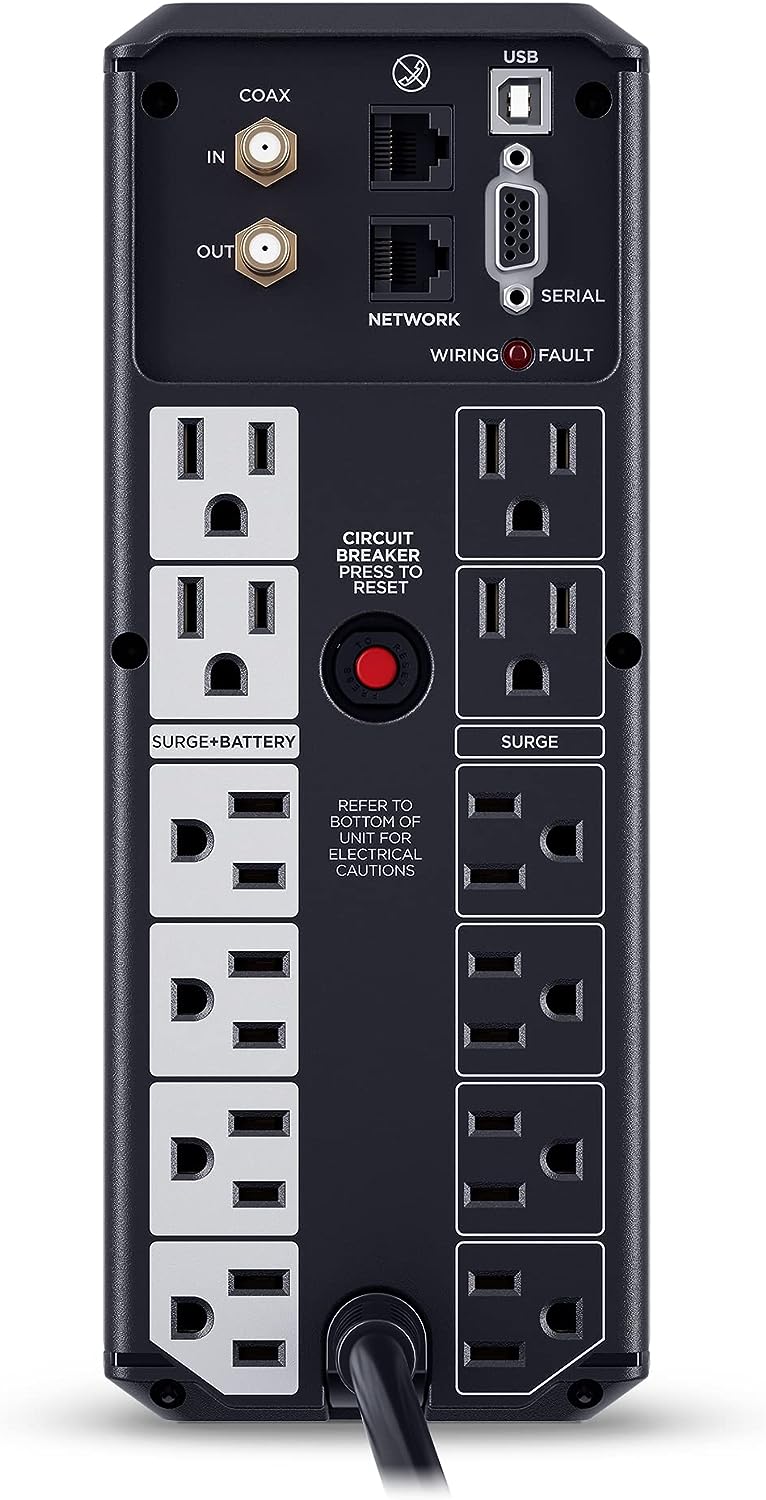 Cyberpower | Line Interactive UPS - Mini-Tower  12 Outlets 1500VA/900W 120VAC | CP1500AVRLCD3