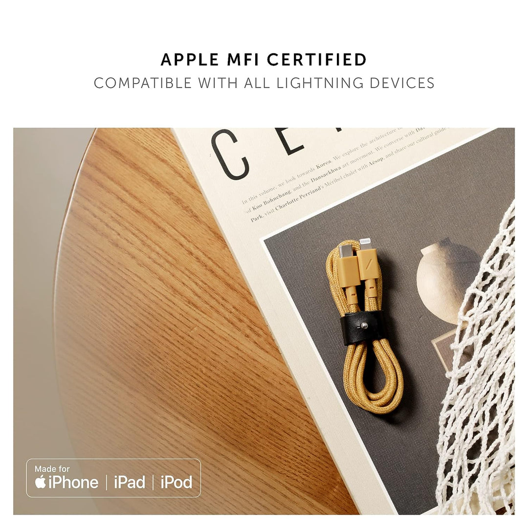 /// Native Union | Belt Cable USB-C to USB-C 4ft/1.2m 100w - Kraft  | BELT-C-KFT-2-NP
